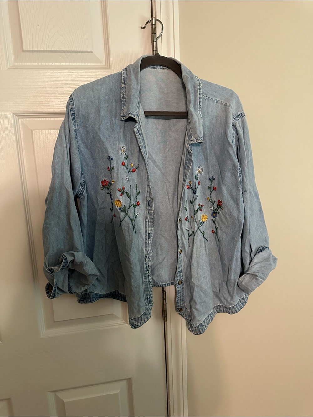 Vintage Embroidered Denim Shirt